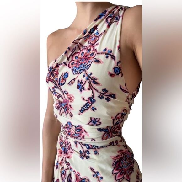 A.L.C. Yolanda Maxi Cream Dress Asymmetrical Size XS - Picture 7 of 13